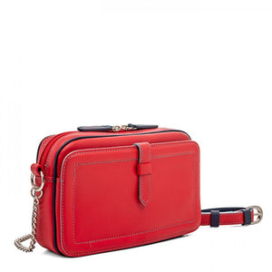 Small Leather Shoulder Bag (Red)